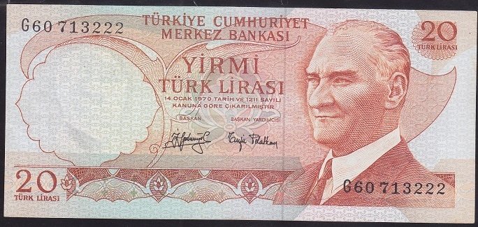 6.EMİSYON 3.TERTİP 20 LİRA G60 713222 ÇÇT ÇİLALTI