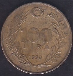 1990 Yılı 100 Lira Temiz
