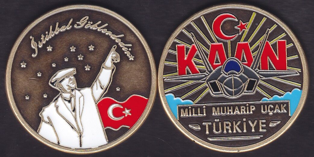 Milli Muharip Uçak Kaan Madalya 43 mm