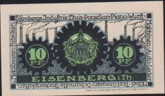 Almanya 10 Pfennig Notgeld 1921 Çil