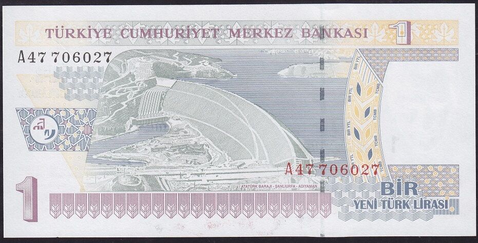 8.Emisyon 1 YTL A47 706027 Çil