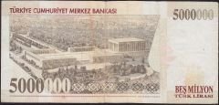 7.Emisyon 5 000 000 Lira B27 589401 Çok Temiz