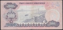 6.EMİSYON 3.TERTİP 1000 LİRA F44 518701 ÇOK TEMİZ (DÜZLENMİŞ)
