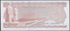 6.Emisyon 3.Tertip 20 Lira H09 652885 Çil