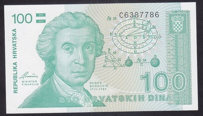 Hırvatistan 100 Dinar 1991 Çil Pick 20