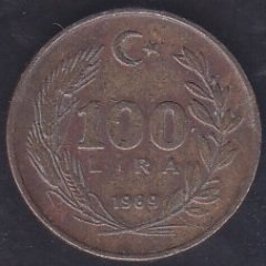 1989 Yılı 100 Lira  Çok Temiz