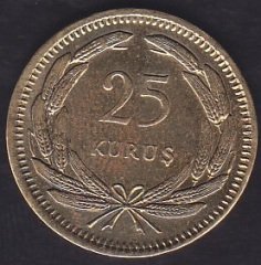 1955 YILI 25 KURUŞ