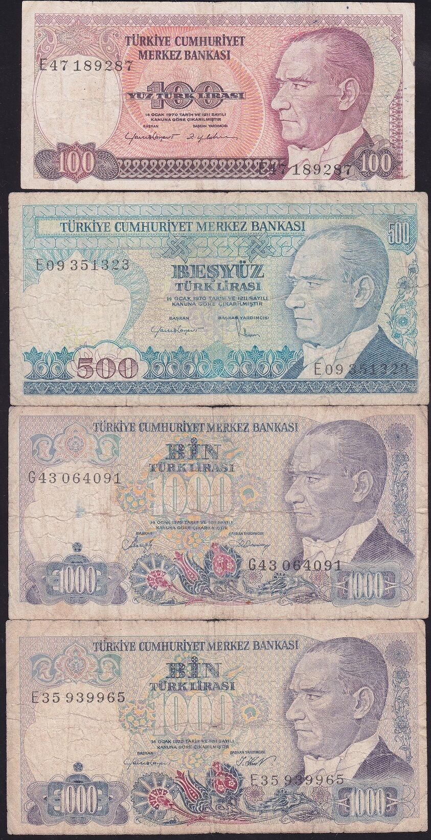 7.Emisyon Kağıt Para Lotu Temiz