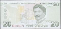 9.Emisyon 2.Tertip 20 Lira B892 372273 Çil Blok Radar