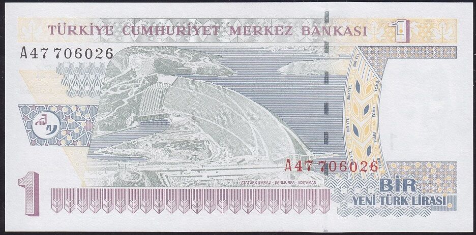 8.Emisyon 1 YTL A47 706026 Çil