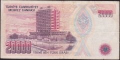 7.Emisyon 1.Tertip 20000 Lira A68 928627 Çok Temiz