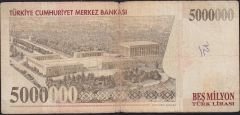 7.Emisyon 5 000 000 Lira B26 844882 Temiz