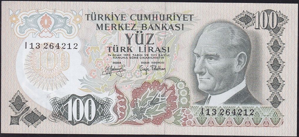 6.Emisyon 2.Tertip 100 Lira I13 264212 Çilaltı Çil