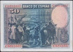 İspanya 50 Peseta 1928 Çok Çok Temiz+ Pick 75b