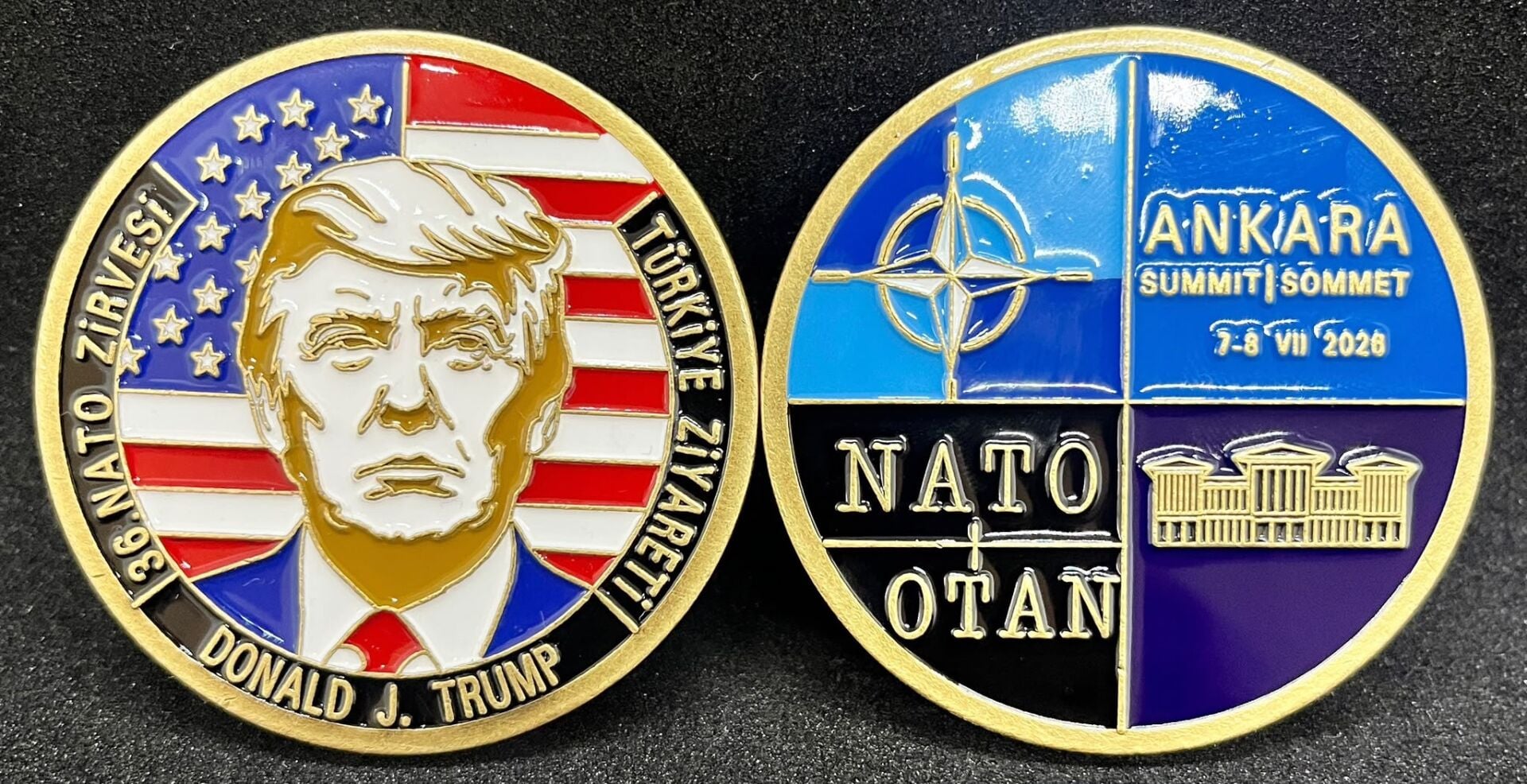 36.Nato Zirvesi Ankara- Trump'ın Türkiye Ziyareti Hatıra Madalya 51 mm