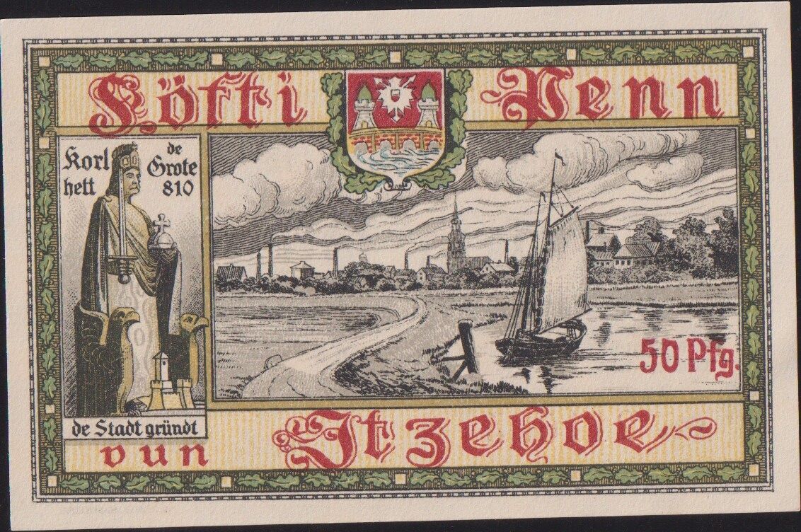 Almanya 50 Pfennig Notgeld 1918 Çil