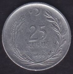 1959 Yılı 25 Kuruş