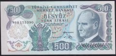 6.Emisyon 2.Tertip 500 Lira N60 175390 Ççt Çilaltı
