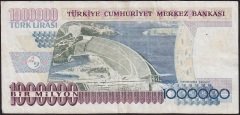7.Emisyon 2.Tertip 1 000 000 Lira J02 678914 Çok Temiz
