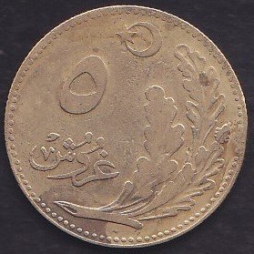 1926 YILI 5 KURUŞ ÇOK TEMİZ