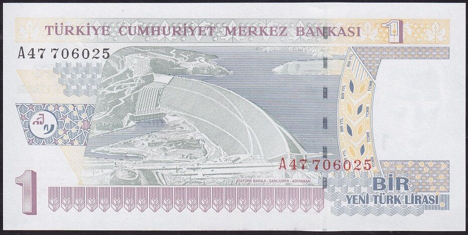 8.Emisyon 1 YTL A47 706025 Çil