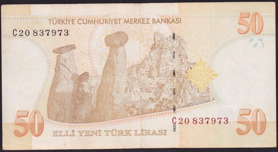8.Emisyon 50 YTL C20 837973 Çok Temiz+