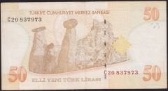 8.Emisyon 50 YTL C20 837973 Çok Temiz+