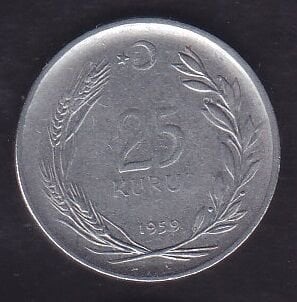 1959 Yılı 25 Kuruş