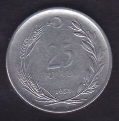 1959 Yılı 25 Kuruş