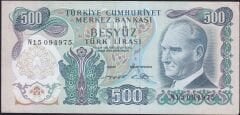 6.Emisyon 2.Tertip 500 Lira N15 094975 Çok Çok Temiz