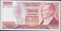 7.Emisyon 1.Tertip 20000 Lira A12 798143 Ççt Çilaltı