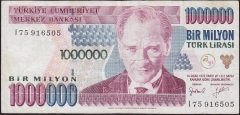 7.Emisyon 2.Tertip 1 000 000 Lira I75 916505 Çok Temiz