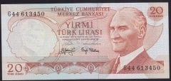 6.EMİSYON 3.TERTİP 20 LİRA G44 613450 ÇİLALTI ÇİL