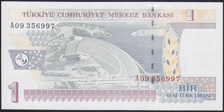 8.EMİSYON 1 YTL A09 356997 ÇİLALTI ( ORATADA KAT YOKTUR)