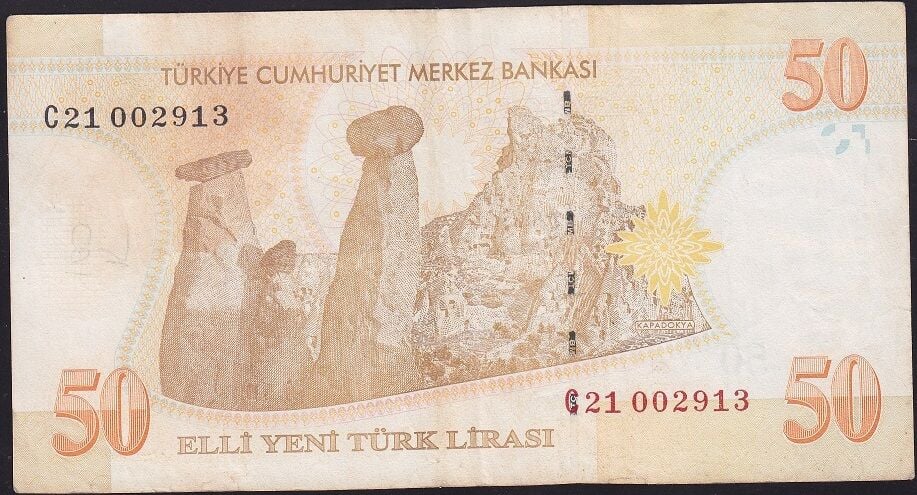 8.Emisyon 50 YTL C21 002913 Çok Temiz
