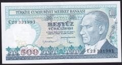 7.Emisyon 2.Tertip 500 Lira E23 331981 Çil