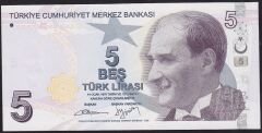 9.Emisyon 2.Tertip 5 Lira B027 592424 Çil