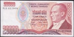7.Emisyon 1.Tertip 20000 Lira A11 412908 Çilaltı