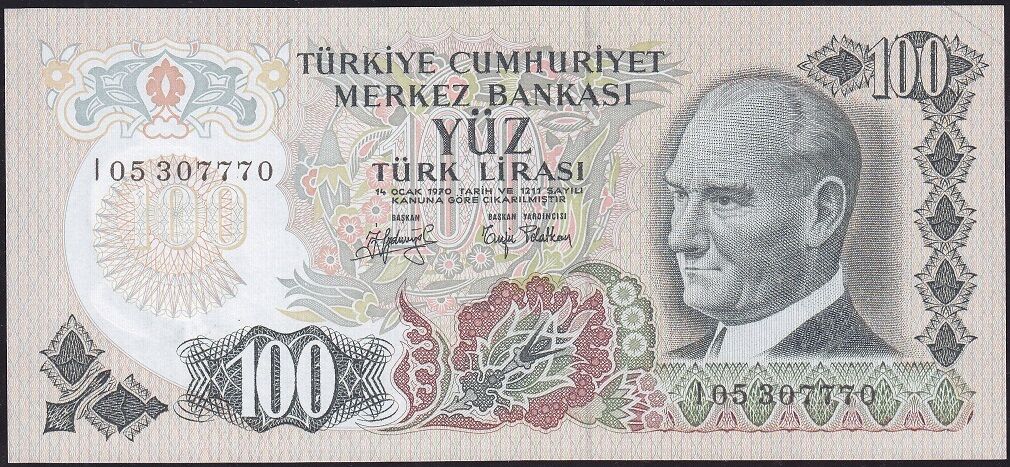 6.Emisyon 2.Tertip 100 Lira I05 307770 Çil