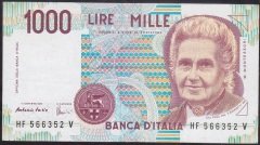 İtalya 1000 Lire 1990 Çok Temiz +