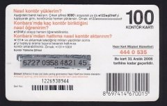 TURKCELL HAZIR KART 100 KONTÖR KENAN SKT 2008