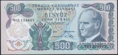 6.Emisyon 2.Tertip 500 Lira M05 134607 Çil