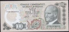 6.Emisyon 2.Tertip 100 Lira I03 243602 Ççt Çilaltı