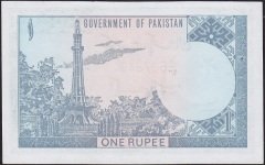Pakistan 1 Rupee 1975 -1979 Çil Pick 24A/a Zımba Delikli