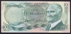 6.EMİSYON 2.TERTİP 10 LİRA G57 362227 ÇİLALTI ÇİL