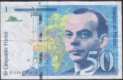 Fransa 50 Frank 1999 Çok Temiz
