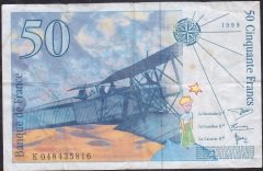 Fransa 50 Frank 1999 Çok Temiz