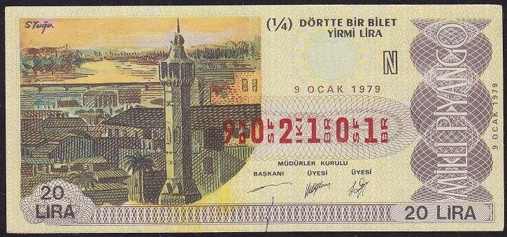 1979 9 Ocak Çeyrek Bilet - N Serisi