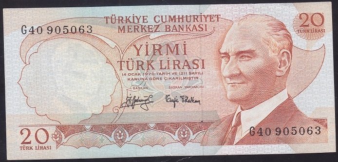6.EMİSYON 3.TERTİP 20 LİRA G40 905063 ÇÇT +