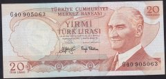 6.EMİSYON 3.TERTİP 20 LİRA G40 905063 ÇÇT +